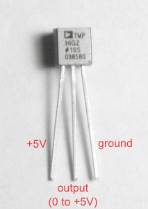 Temperature sensor pins