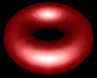 Phong Shaded Low-tesselation torus