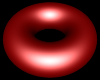 Phong Shaded High-tesselation torus