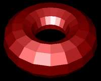 Flat Shaded Low-tesselation torus