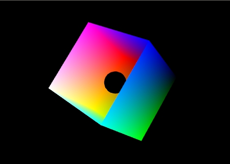 Figure 1: The color cube with smooth shading selected