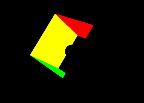 Figure 2: The color cube with flat shading selected